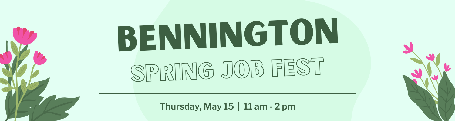Bennington Spring Job Fest Header