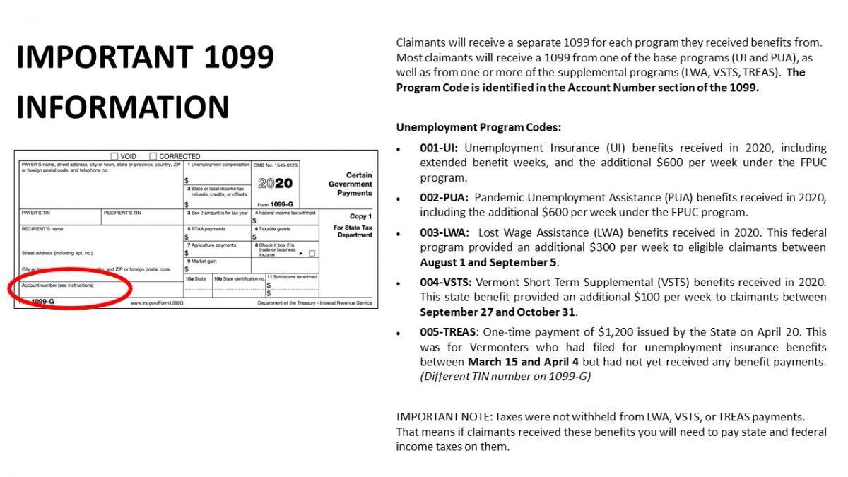 1099 G Incident Updates Department Of Labor