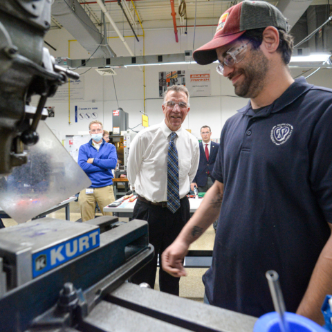 Governor Scott with an Apprentice